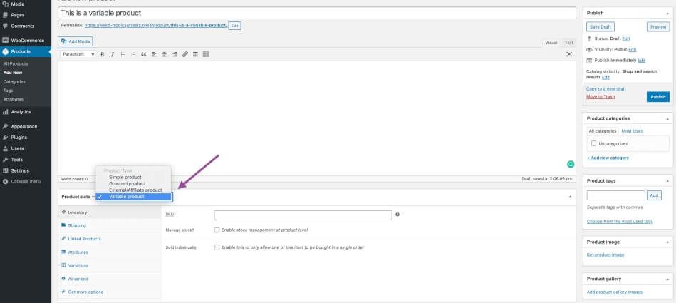 图片[2]-WooCommerce如何添加可变产品（产品设置教程）